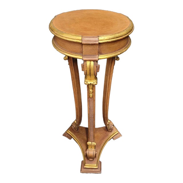 Vintage Italian Gilt Painted Wood Pedestal Fern Stand Hallway Bust ...