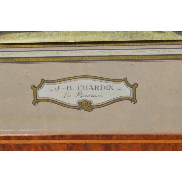 French 1931 After Chardin “La Récureuse” French l'Illustration Color Print, Framed For Sale - Image 3 of 13