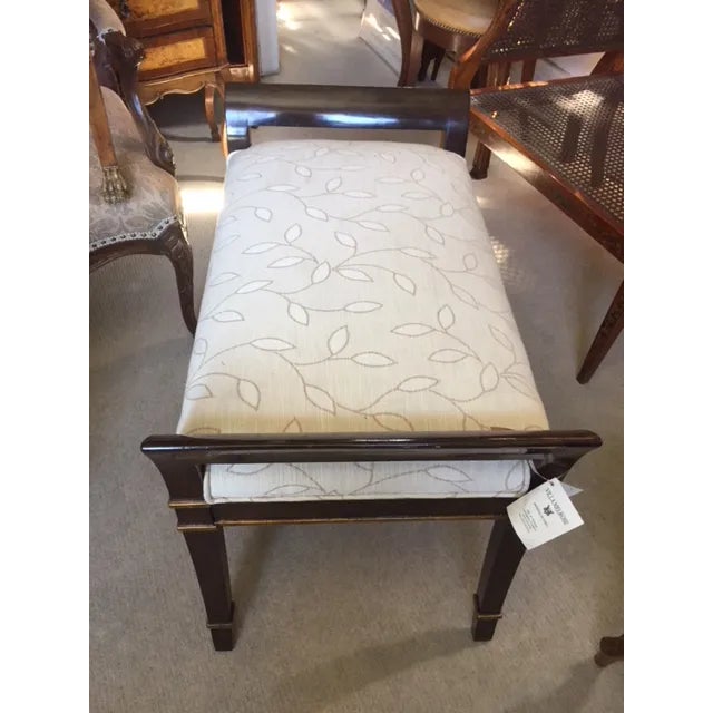 Wood Panache Designs Handeled Walnut Bench For Sale - Image 7 of 11