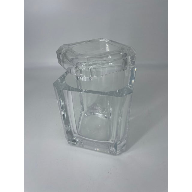 Vintage lucite ice bucket from Grainware. The ice bucket is a transparent diamond modeled after Alessandro Albrizzi's...