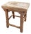 19th Century Chinese Distressed Elm Wood Side Table or Stool For Sale