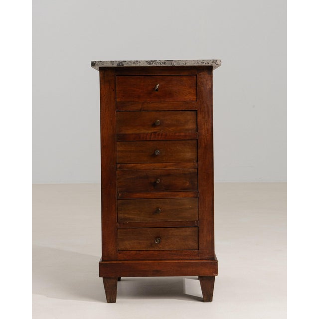 Brown 19th Century France Brown Wood Chests of Drawers For Sale - Image 8 of 11