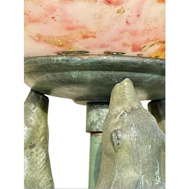 1950s Art Deco Table Lamp attributed to Rochard Ou Carvin For Sale - Image 5 of 8