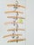 Wood Postmodern Coat Hangers in Brass and Bentwood, 1980, Set of 7 For Sale - Image 7 of 11