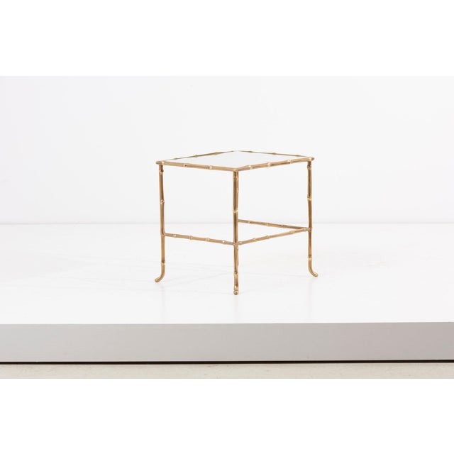 Wood Nesting Tables with Mirrors by Maison Baguès, France, Set of 3 For Sale - Image 7 of 18