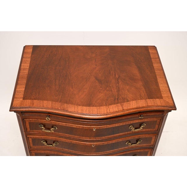 Brown Vintage Georgian Style Chest of Drawers, 1930 For Sale - Image 8 of 11