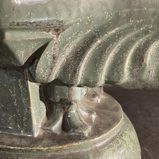 Art Deco Pelican Planter in Bouffioulx Stoneware by Roger Guerin, 1925 For Sale - Image 9 of 17