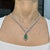 Art Deco Pear Drop 9.81ct Emerald & 12.19ct Diamond Designer Necklace in 14k White Gold For Sale - Image 9 of 15