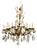 Eighteen-Light King Umberto of Savoy Chandelier in Bronze and Crystal, 1890s For Sale