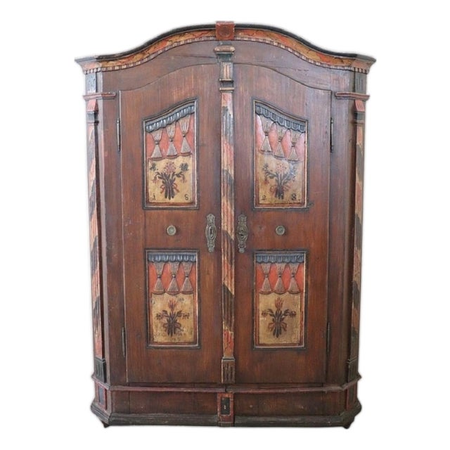 Antique Tyrolen Wardrobe in Pine, 1800s For Sale