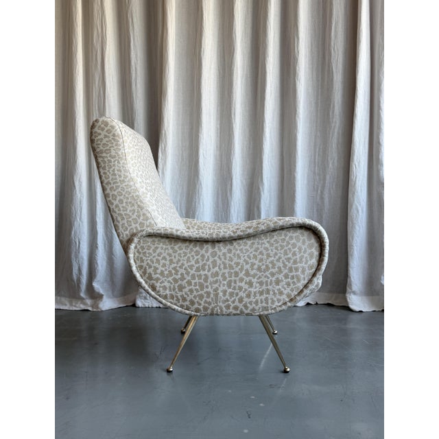 Mid-Century Modern Mid-Century Modern Leopard Print Lady Chair by Marco Zanuso for Arflex, Italy, 1950s For Sale - Image 3 of 12