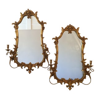 Friedman Bros. Gilt Mirrors With Candelabra - a Pair For Sale