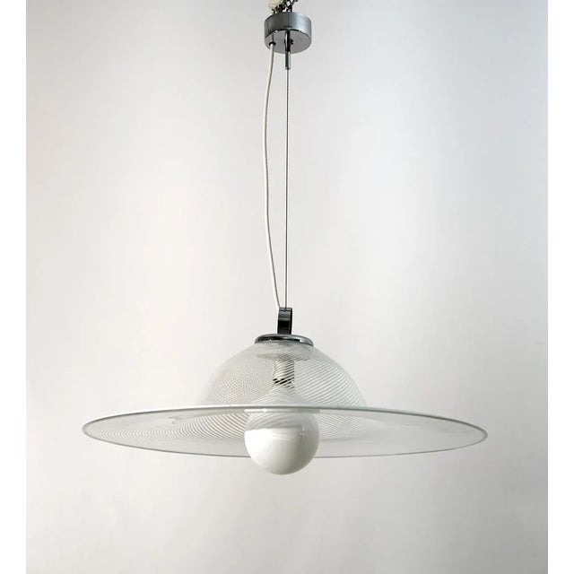 Suspension Lamp in Spiral Murano Glass, Italy, 1970s For Sale - Image 6 of 9