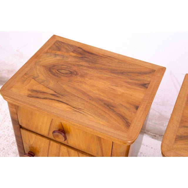 Vintage Polish Art Deco Nightstands, 1940s, Set of 2 For Sale - Image 11 of 13