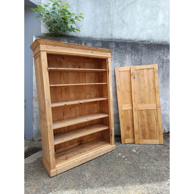 Antique Stripped Fir Wardrobe, 1890s For Sale - Image 9 of 18