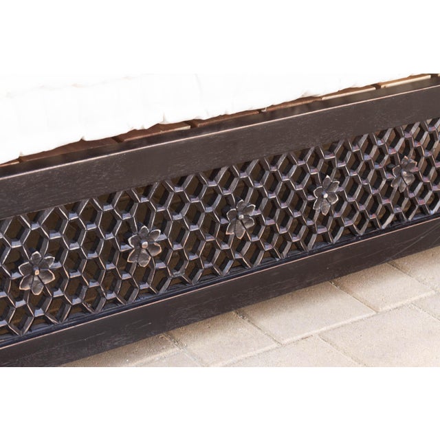 Floral Carved Jali Sofa For Sale - Image 4 of 12