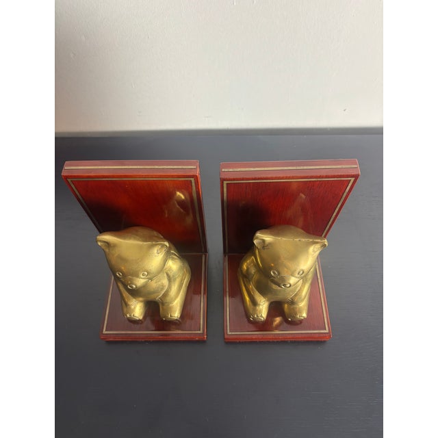 1980s 1980s Brass Teddy Bear Bookends For Sale - Image 5 of 6