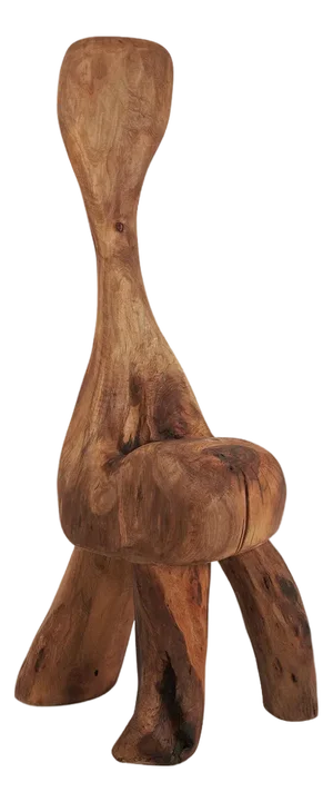 Sculptural Carved Chair by Logniture