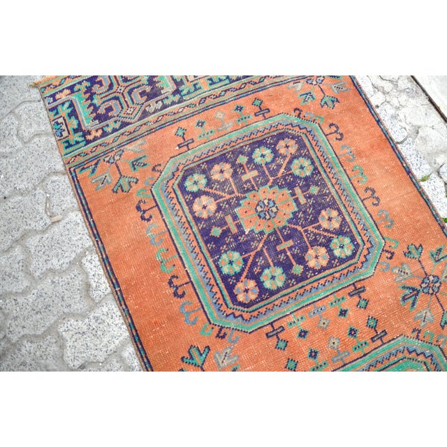 1960s 1960s Handmade Vintage Turkish Corridor Long Rug For Sale - Image 5 of 11