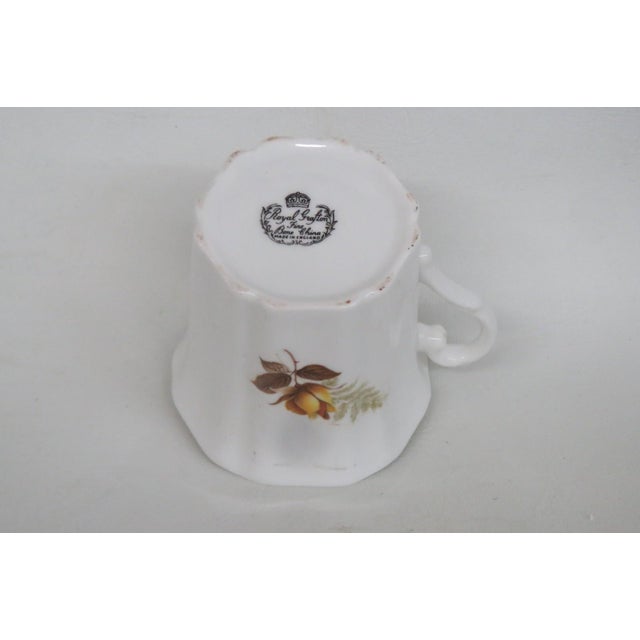 White Royal Grafton Fine Bone China Yellow Rose Tea Coffee Cup Made in England 4808b For Sale - Image 8 of 12