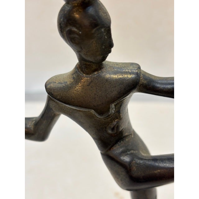 Art Deco 1920's Albert Gustau Bunge Seville Art Metal Studio Candelabra For Sale - Image 3 of 9