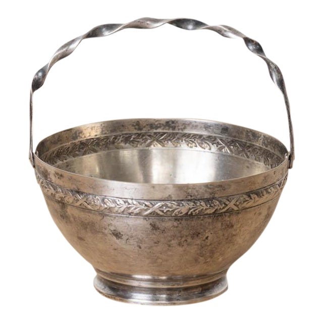 Petite French Metal Bowl 1930s For Sale