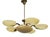 Art Nouveau Six-Light Brass Chandelier by Jencik, Czechoslovakia, 1920s For Sale