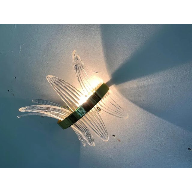 Italian Palmetta Wall Sconce in Murano Glass from Simoeng For Sale - Image 9 of 12