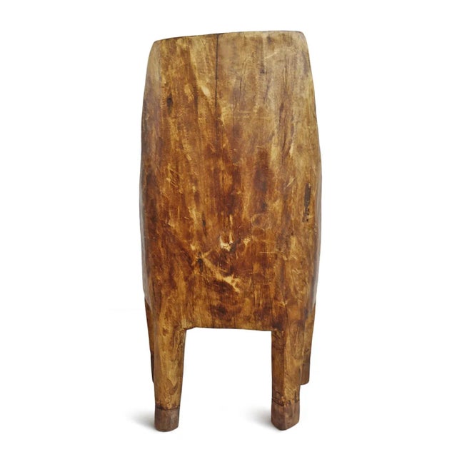 Mid 20th Century Mid 20th Century Vintage Naga Carved Wood Tribe Chair For Sale - Image 5 of 6