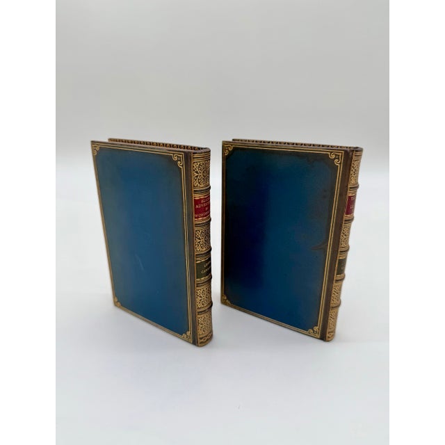 Early 20th Century 1931 Macmillan & Co. Miniature Edition, “Alice’s Adventures in Wonderland” & “Through the Looking-Glass” With Rivière Binding For Sale - Image 5 of 8