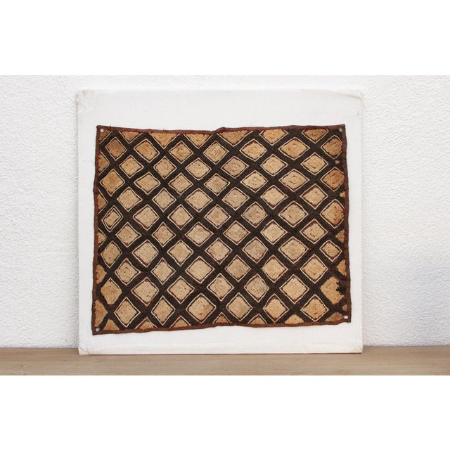 African Interweave African Kuba Cloth Panel For Sale - Image 3 of 7