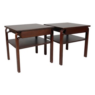Nordic Side Tables in Wood, 1970s, Set of 2 For Sale