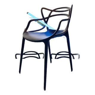Kartell Masters by Philippe Starck Black Chair - 6 in Excellent Condition- Indoor / Outdoor For Sale