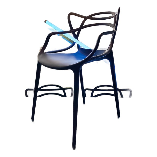 Kartell Masters by Philippe Starck Black Chair - 6 in Excellent Condition- Indoor / Outdoor For Sale