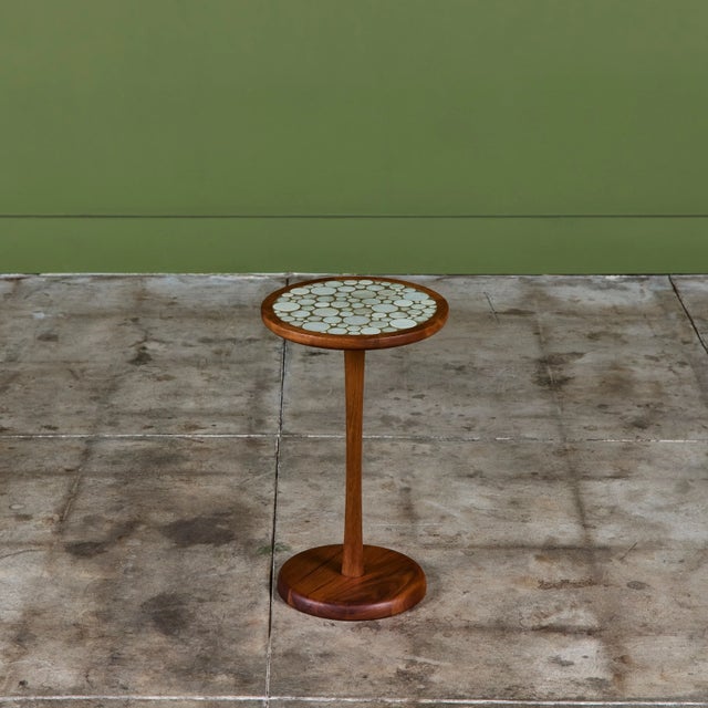 Gordon & Jane Martz Gordon & Jane Martz 19" Tall Mosaic Coin Tile Side Table For Sale - Image 4 of 13