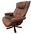 Mid-Century Modern Vintage Norwegian Leather Lounge Chair & Ottoman For Sale - Image 3 of 11