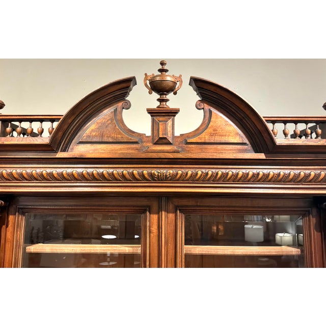 Brown Monumental French Henri II Walnut Buffet À Deux Corps France, Circa 1880–1900 For Sale - Image 8 of 12