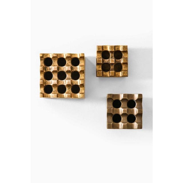 1960s Vintage Scandinavian Ashtrays in Brass, 1960s, Set of 3 For Sale - Image 5 of 6