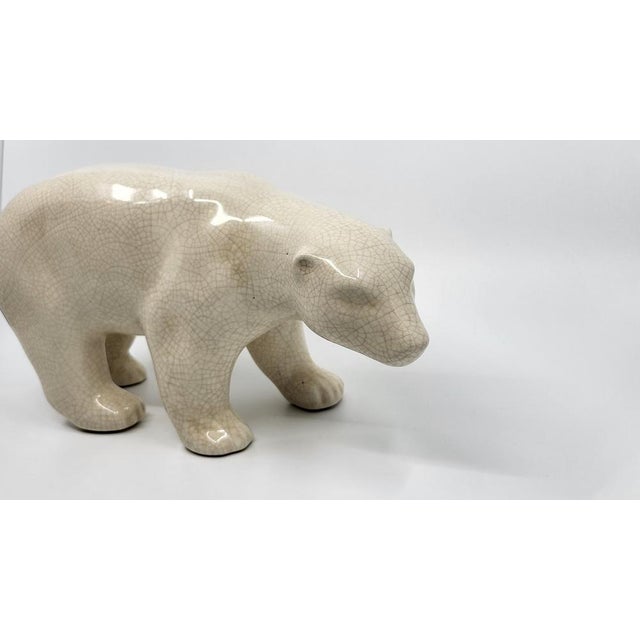 Ceramic Art Deco Polar Bear in Ceramic from LV Ceram, 1930s For Sale - Image 7 of 9