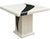 Bold postmodern accent table dating to 1990, featuring a sculptural pedestal base and dramatic flowing black tessellated...