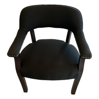 Upholstered Vintage Office Chair With Nailheads For Sale