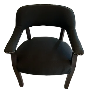 Upholstered Vintage Office Chair With Nailheads
