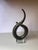 1960s Murano Vintage Hand Blown Glass Sculpture, Twisted Ribbon Love Knot on a Clear Crystal Base For Sale - Image 5 of 7
