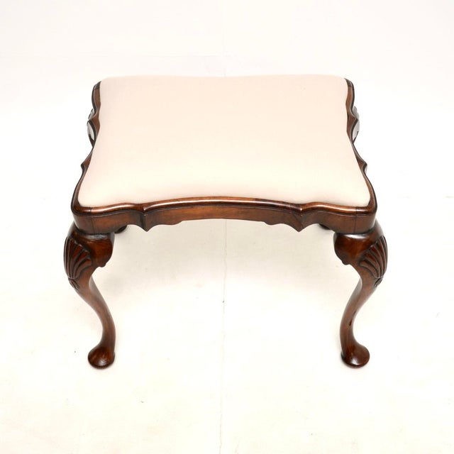 1900 - 1909 Antique Walnut Stool, 1900s For Sale - Image 5 of 8