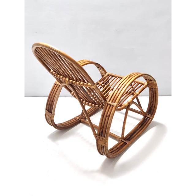 Vintage Bamboo Rocking Chair, 1970s For Sale - Image 6 of 11