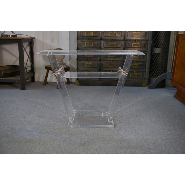 Polymethacrylate Console by David Lange, 1980s For Sale - Image 6 of 9