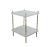 Wood and Brass Faux Bamboo Legs White Sofa Side Table, Handcrafted Lacquered Double Side Table with Unpainted Polished...