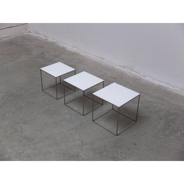 Minimalist PK71 Nesting Tables by Poul Kjærholm for Fritz Hansen, 1957, Set of 3 For Sale - Image 13 of 18