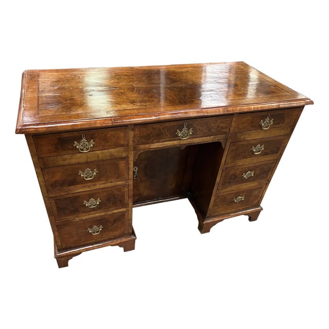 19th Century Georgian Crossbanded Walnut Console For Sale