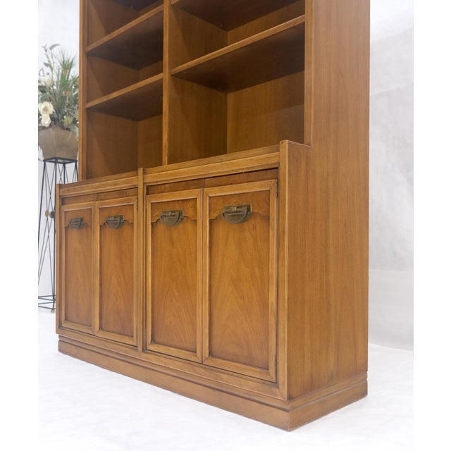 Fruitwood Drexel Double Bookcase Credenza Mid Century Modern Vintage MINT